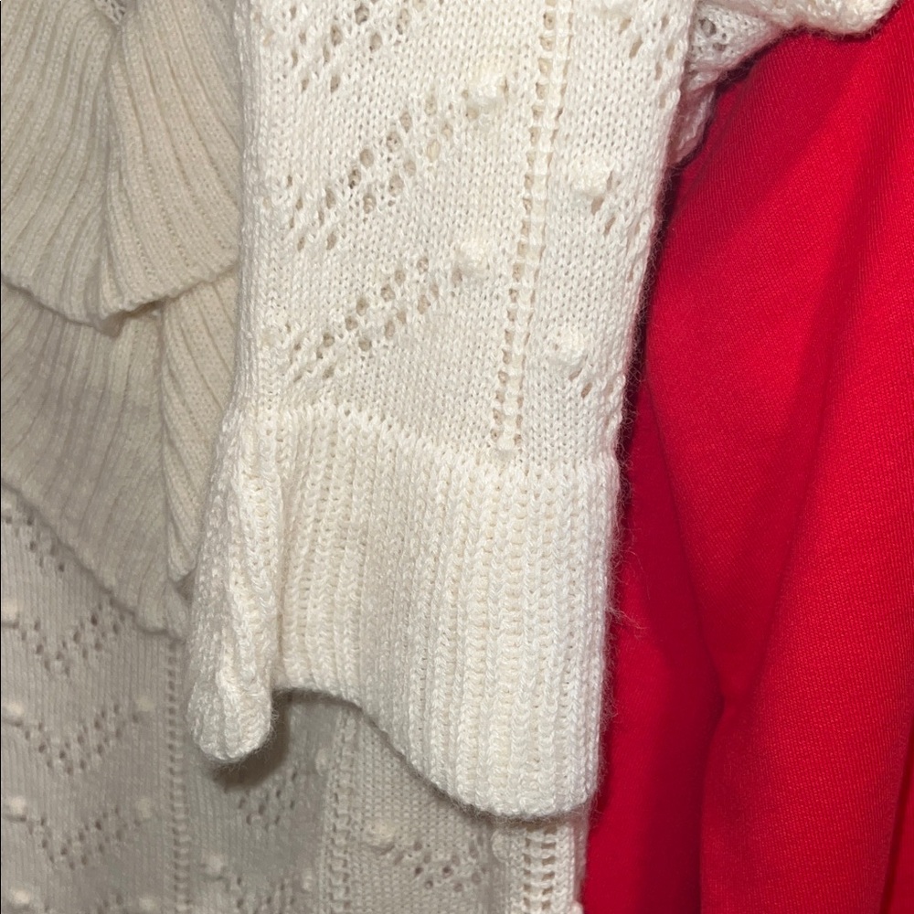 Tularosa Cream Ruffle Sweater - Picture 4 of 4